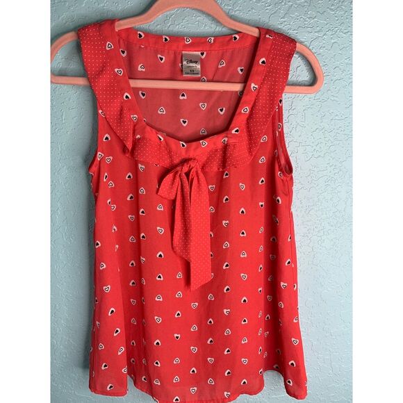 Disney Collection by Lauren Conrad heart sleeveless blouse size extra small - Picture 1 of 5